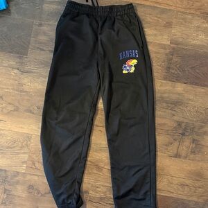 Kansas Black Joggers with Logo